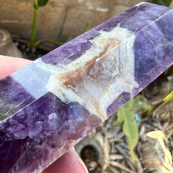 Chevron Amethyst Crystal Tower - Picture 9 of 11